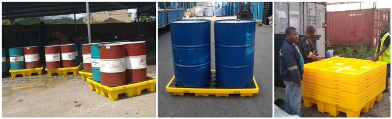 HDPE drum spill containment