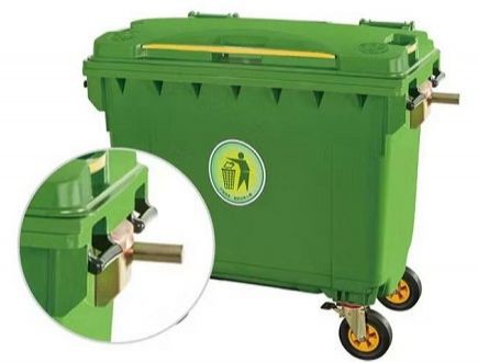 1100 litre green waste wheeled bin with lift bar 1100 litre green waste wheeled bin with lift bar