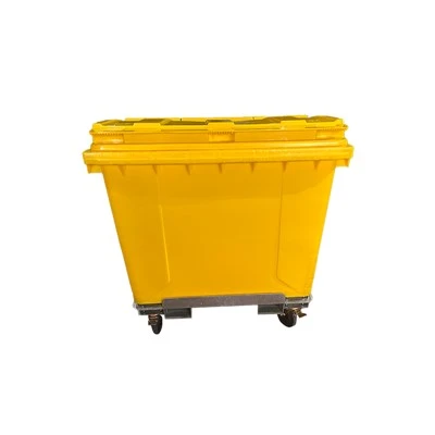 660L plast úti ruslatunnur með járnbotni